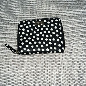 Kate Spade polka dot zip around wallet